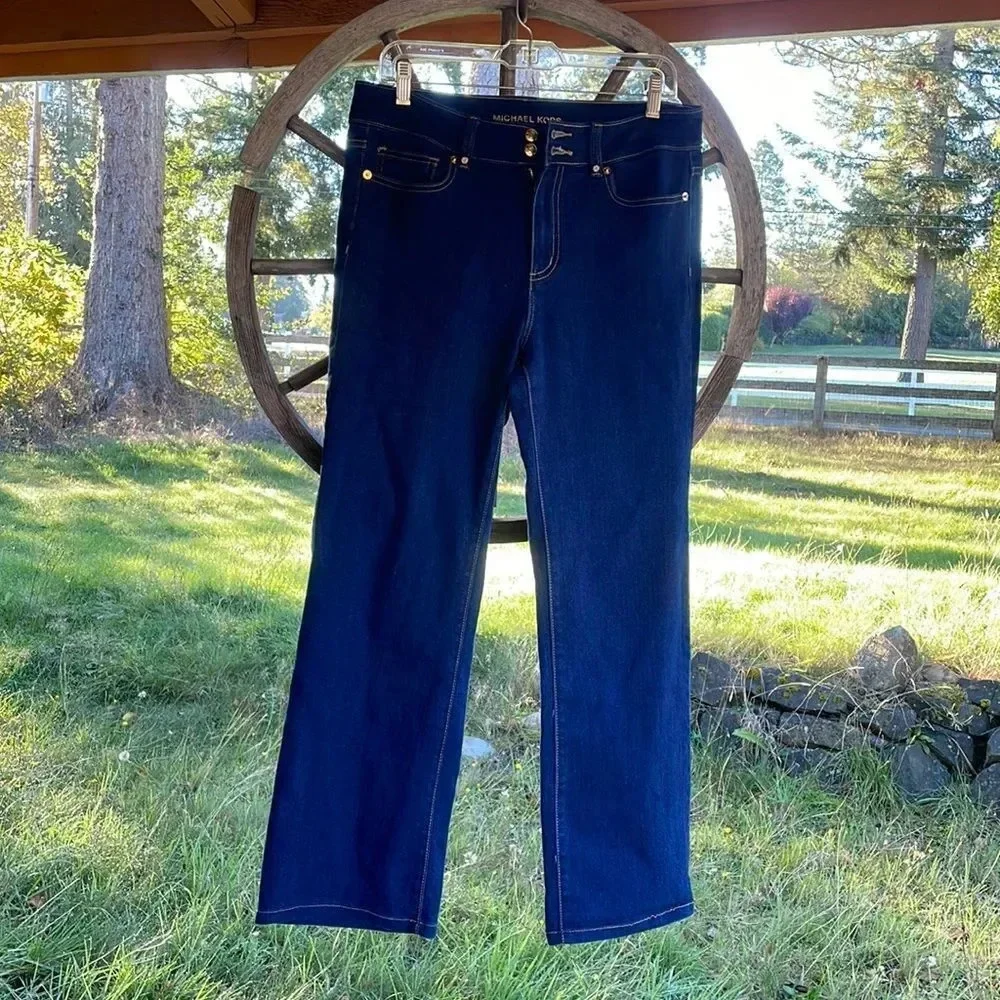 Michael Kors woman’s dark blue jeans. They are a size 10